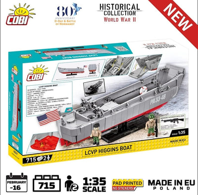 LCVP Higgins Boat brick model - COBI 4849 - 715 bricks Ship Cobi