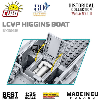LCVP Higgins Boat brick model - COBI 4849 - 715 bricks Ship Cobi