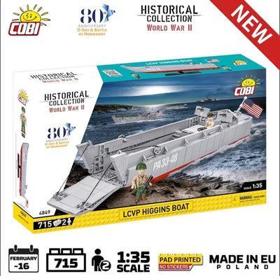 LCVP Higgins Boat brick model - COBI 4849 - 715 bricks Ship Cobi