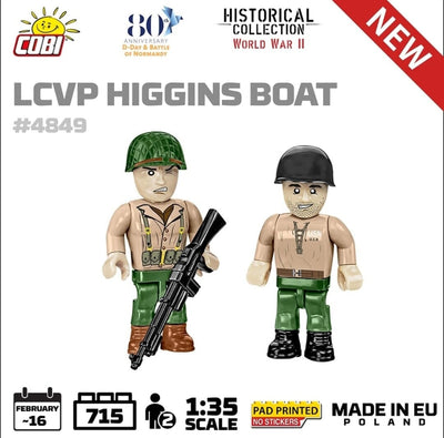 LCVP Higgins Boat brick model - COBI 4849 - 715 bricks Ship Cobi