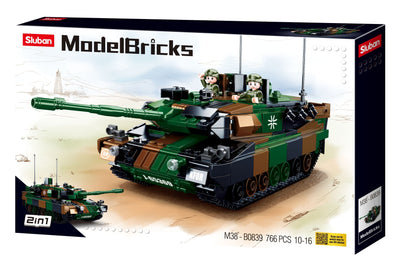Leopard 2A5 brick tank model - Sluban M38-B0839 - 766 bricks Tank SLUBAN