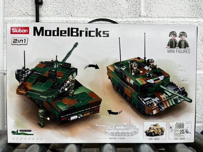 Leopard 2A5 brick tank model - Sluban M38-B0839 - 766 bricks Tank SLUBAN