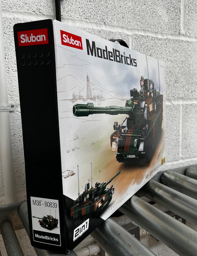 Leopard 2A5 brick tank model - Sluban M38-B0839 - 766 bricks Tank SLUBAN