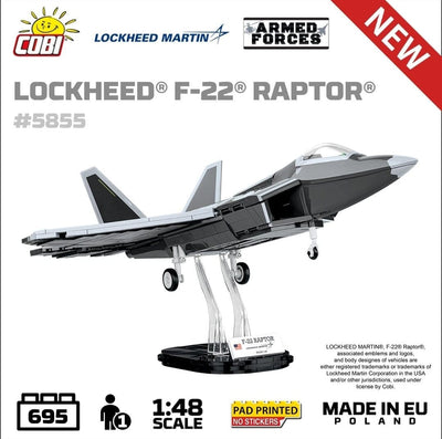 Lockheed F-22 Raptor brick plane model - COBI 5855 - 695 bricks Planes Cobi