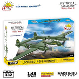 Lockheed P-38 Lightning plane brick model - COBI 5882 - 332 bricks Planes Cobi