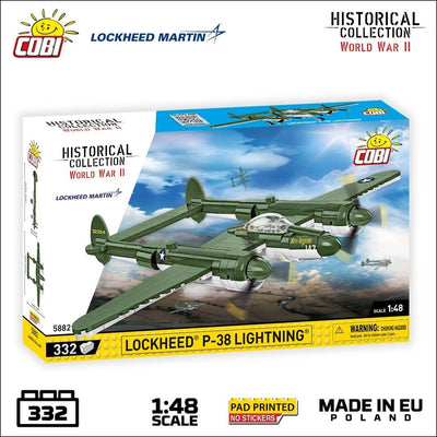 Lockheed P-38 Lightning plane brick model - COBI 5882 - 332 bricks Planes Cobi