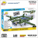 Lockheed P-38 Lightning plane brick model - COBI 5882 - 332 bricks Planes Cobi