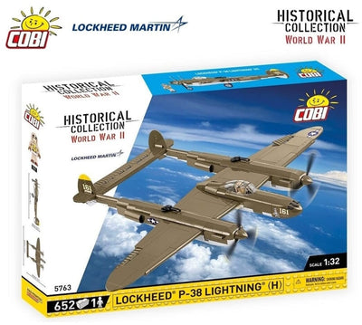 Lockheed P-38H Lightning plane brick model - COBI 5763 - 652 bricks Planes Cobi