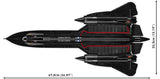 Lockheed SR-71 Blackbird brick aircraft model - COBI 5891 - 1330 bricks Planes Cobi