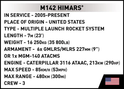 M142 Himars high mobility rocket sytem brick model - COBI 2626 - 604 bricks Other Military Cobi