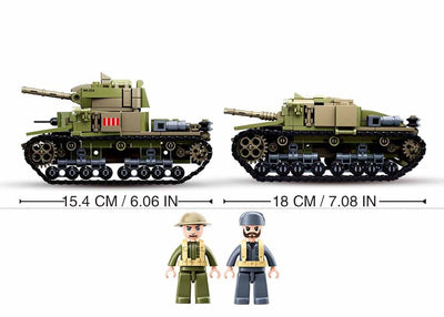 M14/41 Medium brick tank model - Sluban M38-B0711 - 463 bricks Tank SLUBAN