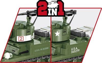 M3 Stuart brick tank model - COBI 3129 - 511 bricks Tank Cobi