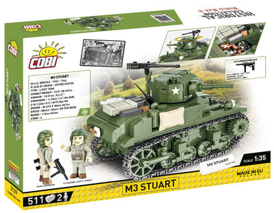 M3 Stuart brick tank model - COBI 3129 - 511 bricks Tank Cobi
