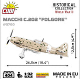 Macchi C. 202 Folgore brick plane model - COBI 5760 - 405 bricks Planes Cobi
