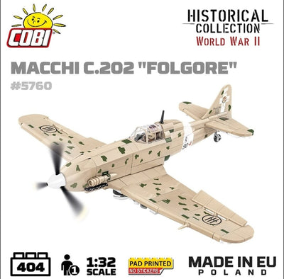 Macchi C. 202 Folgore brick plane model - COBI 5760 - 405 bricks Planes Cobi