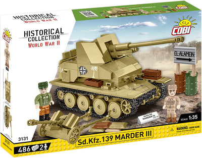 Marder III (Sd.Kfz.139) brick model tank - COBI 3131 - 486 bricks Tank Cobi