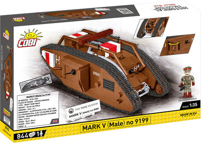 Mark V (Male) no. 9199 WWI brick model - COBI 2995 - 844 bricks Tank COBI