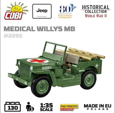 Medical Willys MB - COBI 2295 - 130 bricks Other Military Cobi