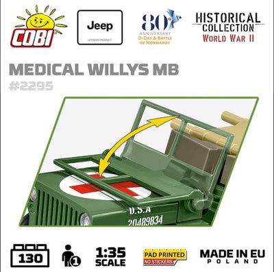 Medical Willys MB - COBI 2295 - 130 bricks Other Military Cobi