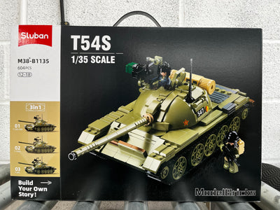 Medium Tank (3 into 1) brick tank model - Sluban M38-B1135 - 604 bricks Tank SLUBAN