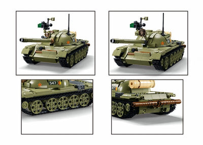 Medium Tank (3 into 1) brick tank model - Sluban M38-B1135 - 604 bricks Tank SLUBAN
