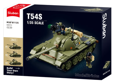 Medium Tank (3 into 1) brick tank model - Sluban M38-B1135 - 604 bricks Tank SLUBAN