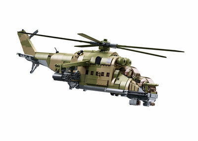 MI-24S brick model helicopter - Sluban M38-B1137 - 893 bricks Tank SLUBAN