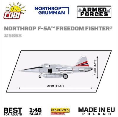 Northrop F-5E Freedom Fighter brick plane model - COBI 5858 - 335 bricks Planes Cobi
