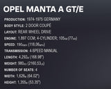 Opel Manta A GT/E 1974 brick model car - COBI 24349 - 1938 bricks car Cobi