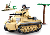 Panzer II brick tank model - Sluban M38-B0691 - 356 bricks Tank SLUBAN