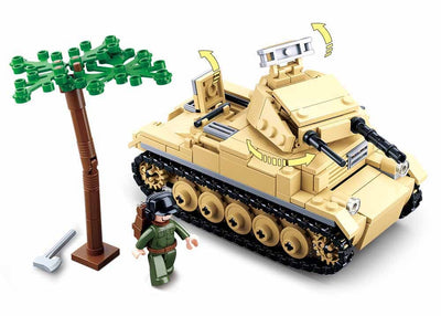 Panzer II brick tank model - Sluban M38-B0691 - 356 bricks Tank SLUBAN