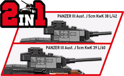 Panzer III Ausf. J brick tank model - COBI 2289 - 590 bricks Tank Cobi