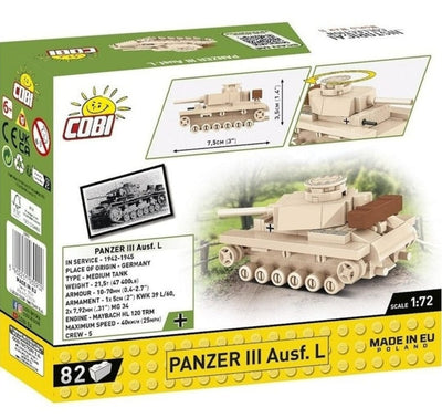Panzer III Ausf.L brick tank model - COBI 3090 - 82 bricks Tank Cobi