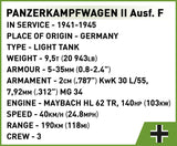 Panzerkampfwagen II Ausf. F brick tank model - COBI 2597 - 812 bricks Tank Cobi