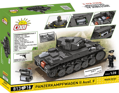 Panzerkampfwagen II Ausf. F brick tank model - COBI 2597 - 812 bricks Tank Cobi