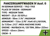 Panzerkampfwagen IV Ausf.G brick tank model - COBI 3127 - 643 bricks Tank Cobi