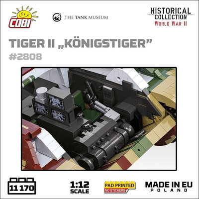 Panzerkampfwagen VI B Tiger II Königstiger - 1:12 brick tank model - COBI 2808 - 11170 bricks Tank COBI