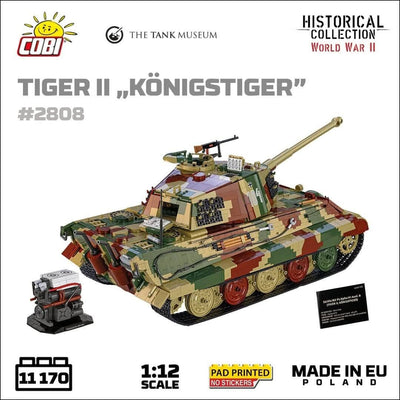 Panzerkampfwagen VI B Tiger II Königstiger - 1:12 brick tank model - COBI 2808 - 11170 bricks Tank COBI
