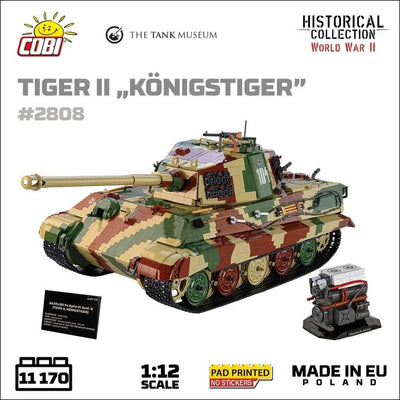 Panzerkampfwagen VI B Tiger II Königstiger - 1:12 brick tank model - COBI 2808 - 11170 bricks Tank COBI