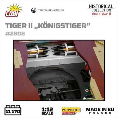 Panzerkampfwagen VI B Tiger II Königstiger - 1:12 brick tank model - COBI 2808 - 11170 bricks Tank COBI