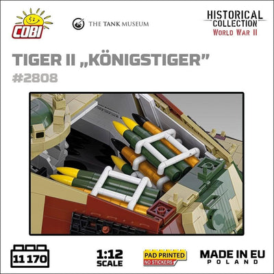Panzerkampfwagen VI B Tiger II Königstiger - 1:12 brick tank model - COBI 2808 - 11170 bricks Tank COBI