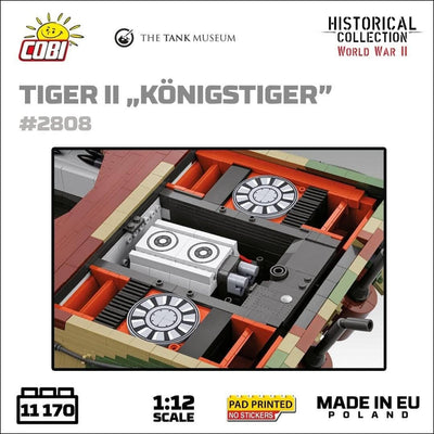 Panzerkampfwagen VI B Tiger II Königstiger - 1:12 brick tank model - COBI 2808 - 11170 bricks Tank COBI