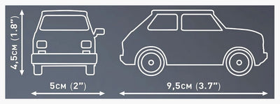 Polski Fiat 126 brick car model - COBI 24530 - 71 bricks car Cobi