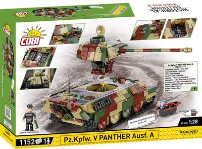 Pz.Kpfw. V Panther Ausf. A brick tank model- COBI 2654 - 1150 bricks Tank Cobi