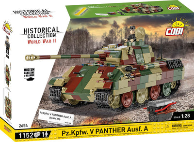 Pz.Kpfw. V Panther Ausf. A brick tank model- COBI 2654 - 1150 bricks Tank Cobi