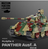 Pz.Kpfw. V Panther Ausf. A brick tank model- COBI 2654 - 1150 bricks Tank Cobi