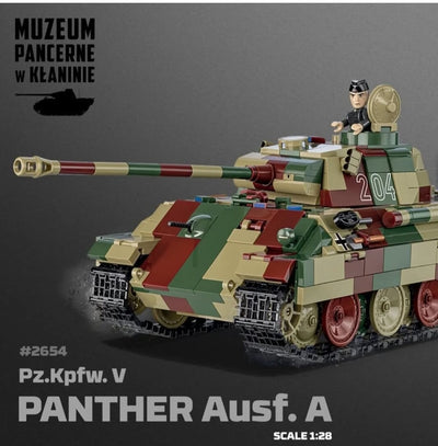 Pz.Kpfw. V Panther Ausf. A brick tank model- COBI 2654 - 1150 bricks Tank Cobi