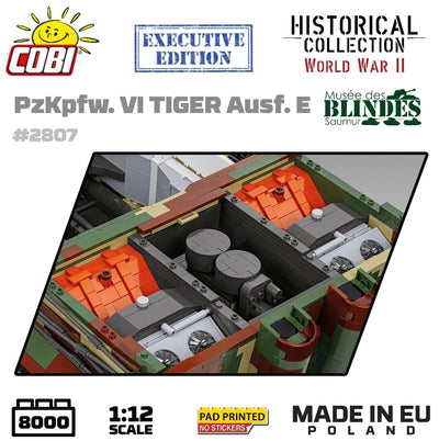 Pz.Kpfw. VI Tiger 2 in 1 - 1:12 brick tank model - COBI 2807 - 8000 bricks EXECUTIVE EDITION Tank COBI
