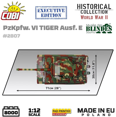 Pz.Kpfw. VI Tiger 2 in 1 - 1:12 brick tank model - COBI 2807 - 8000 bricks EXECUTIVE EDITION Tank COBI