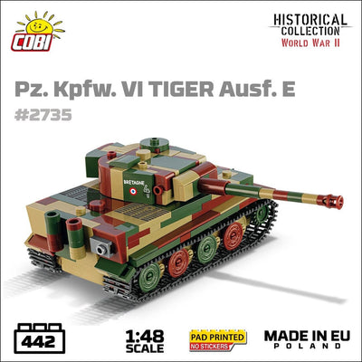 PZ.KPFW. VI Tiger AUSF. E (SD.KFZ 181) brick tank model - COBI 2735 - 428 bricks Tank Cobi
